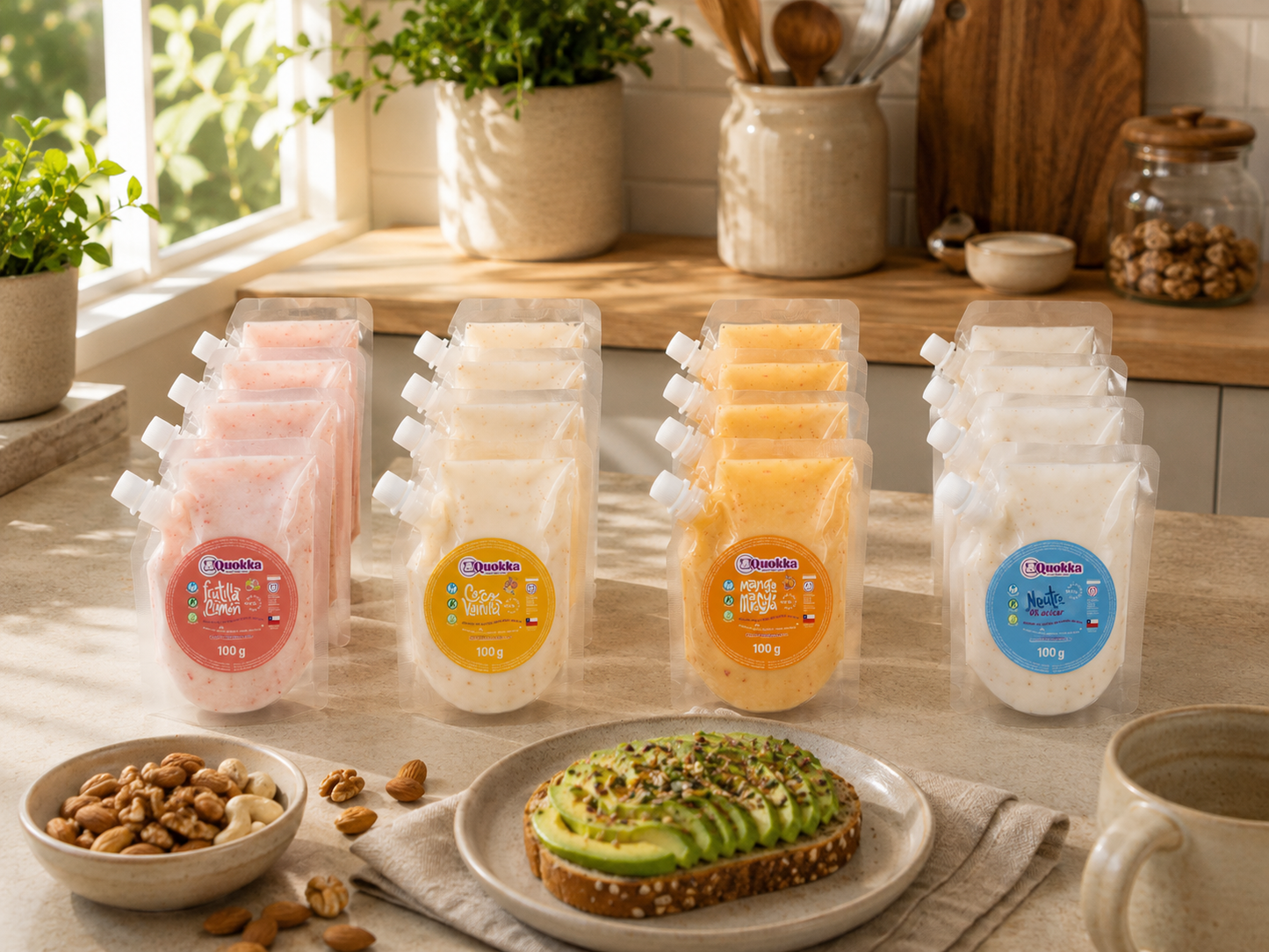 Yogurt Vegano Mix Sabores y Coco Neutro DoyPack 16x 100gr