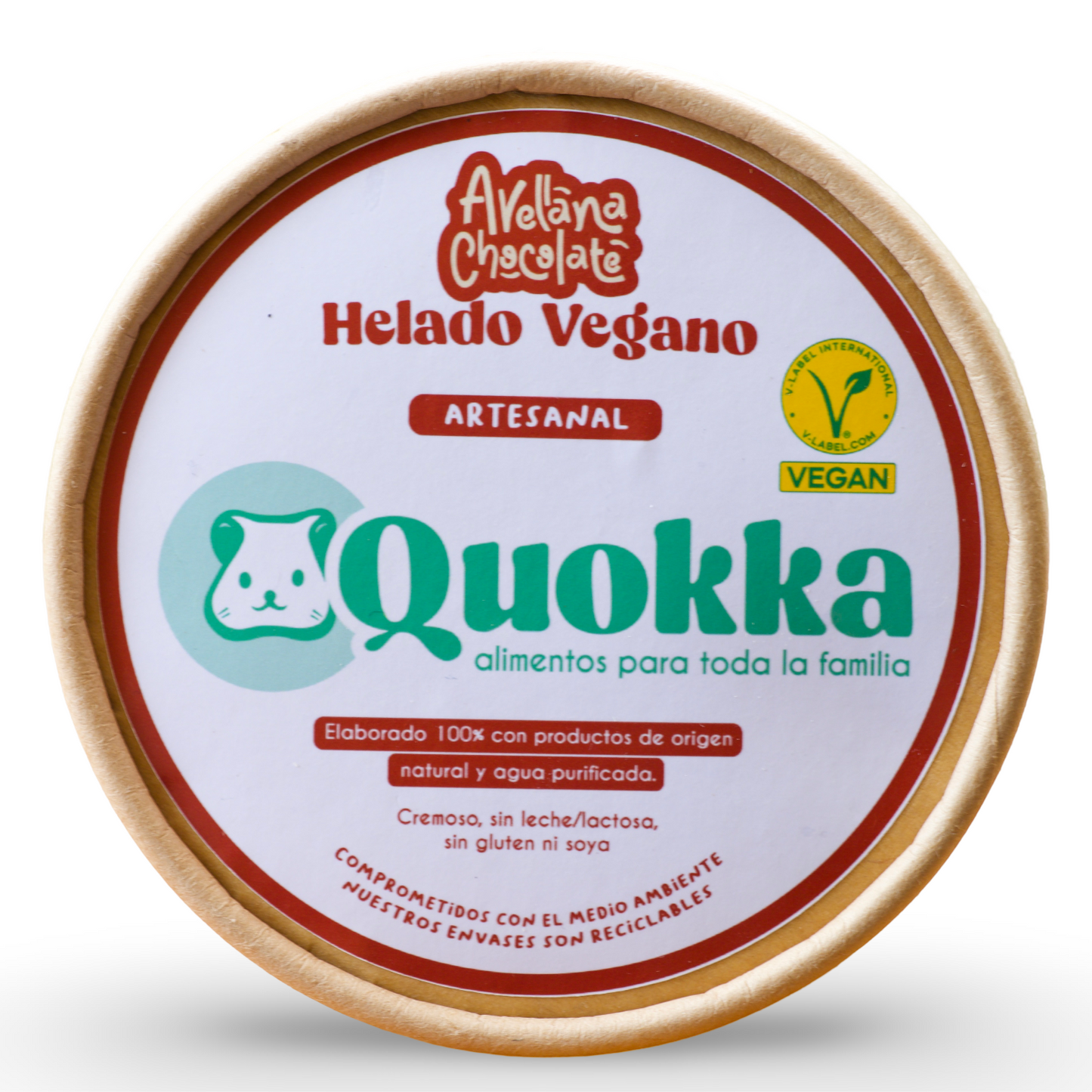 Helado Artesanal sabor Avellana-Chocolate 240ml.