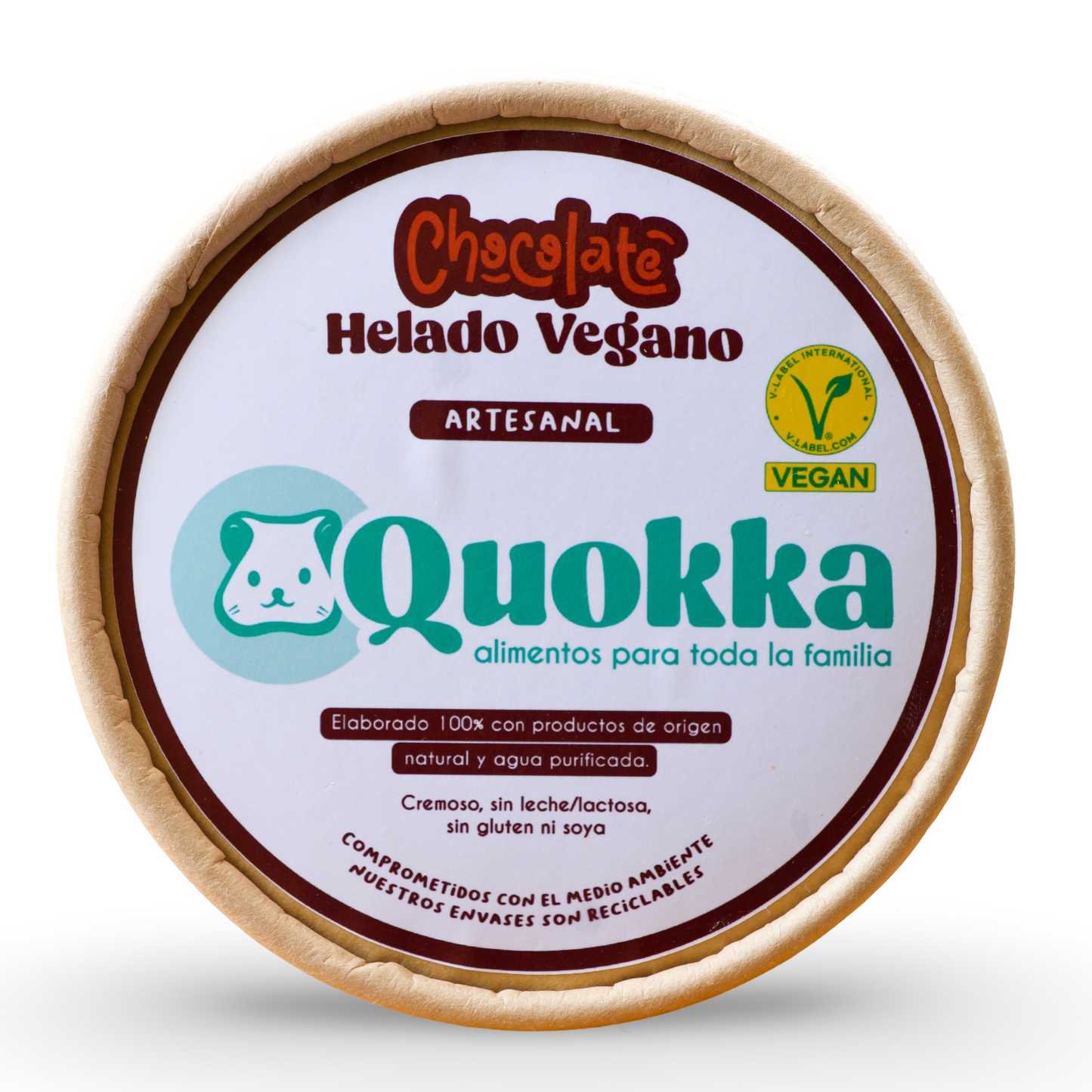 Helado Artesanal sabor Chocolate 240ml.