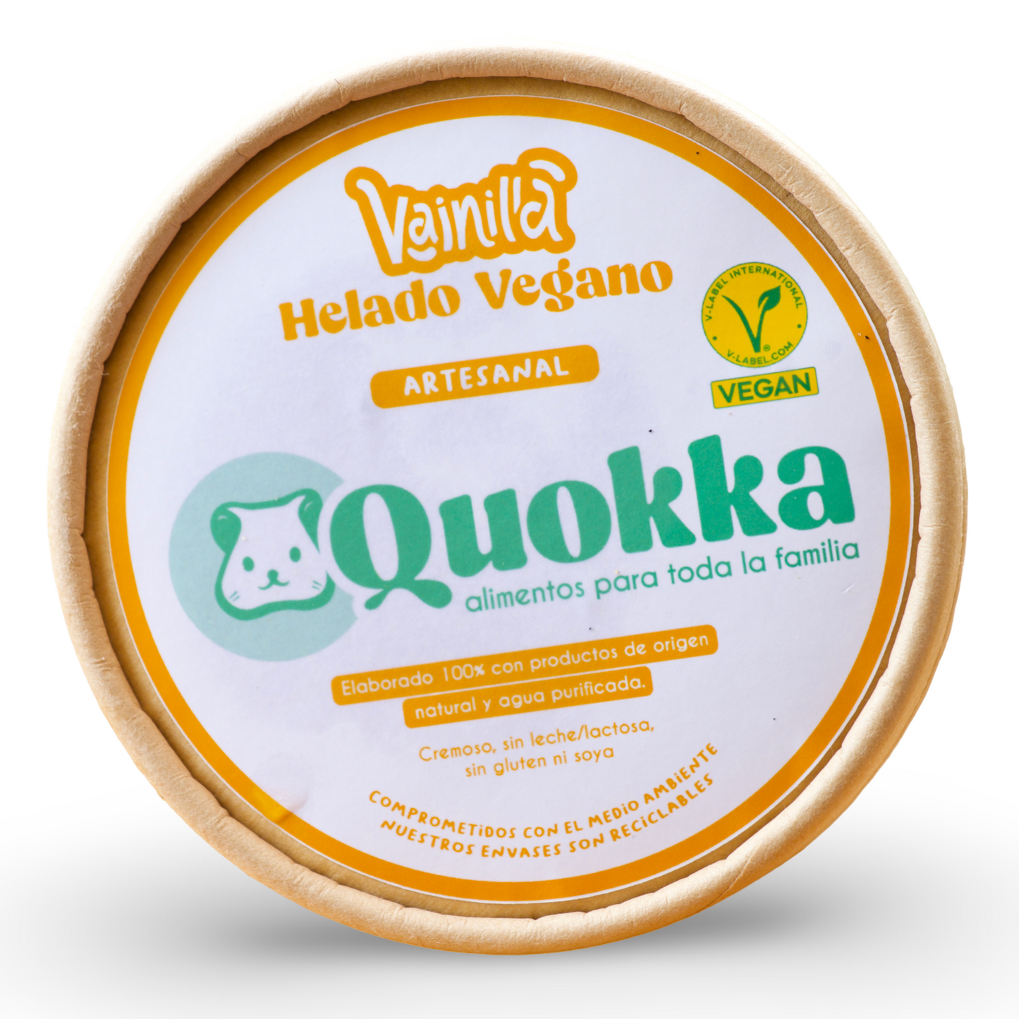 Helado Artesanal sabor Vainilla 240ml.
