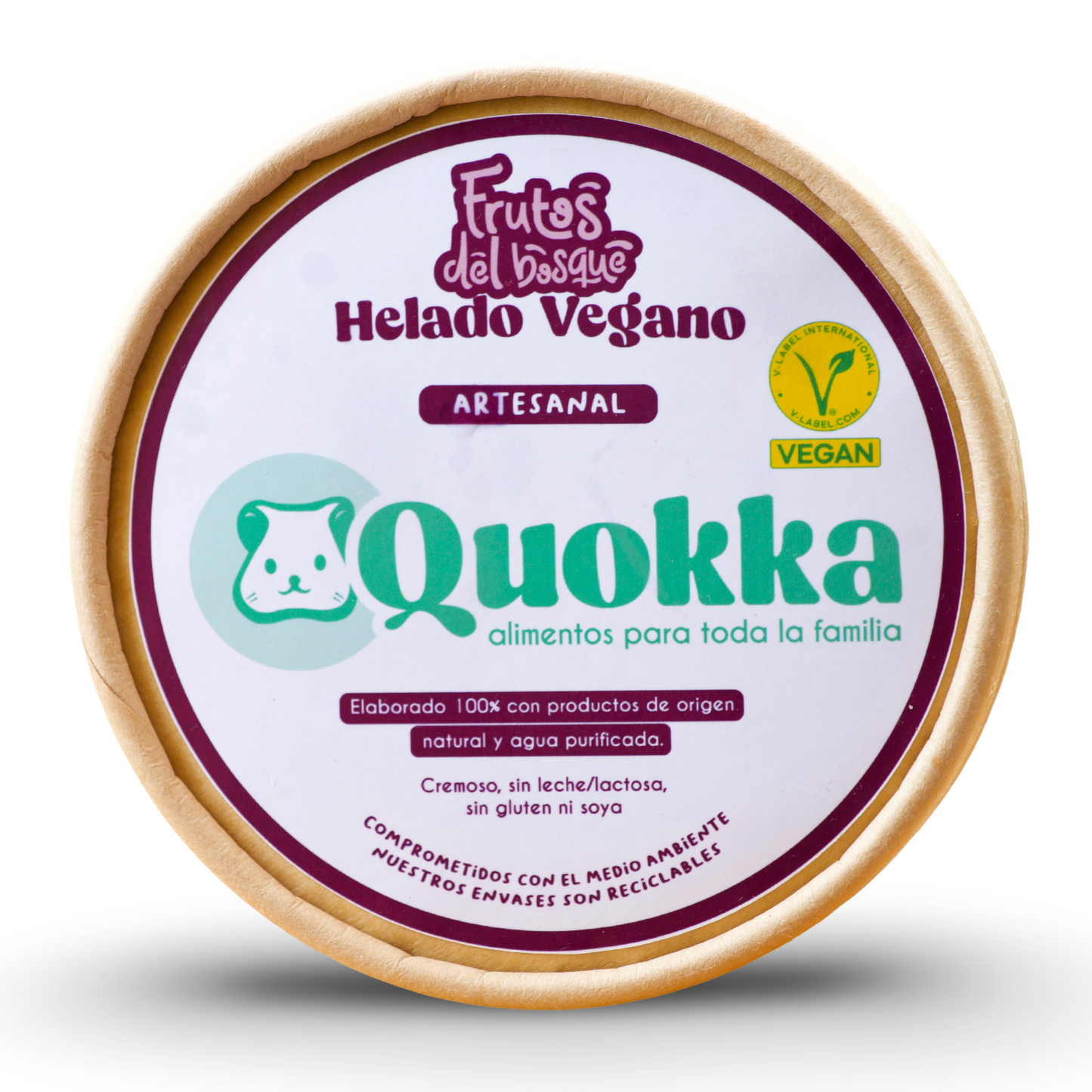 Helado Artesanal sabor Frutos del Bosque 240ml.