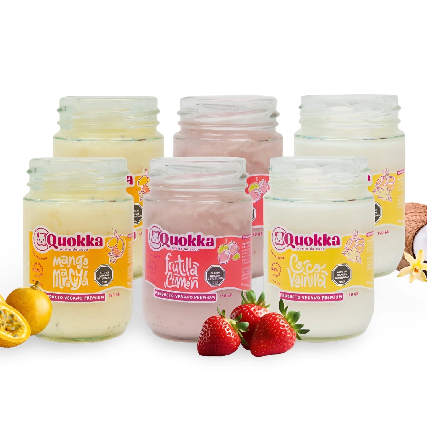 Yogurt Vegano de Coco Pack 6 x 150gr. Mix Sabores