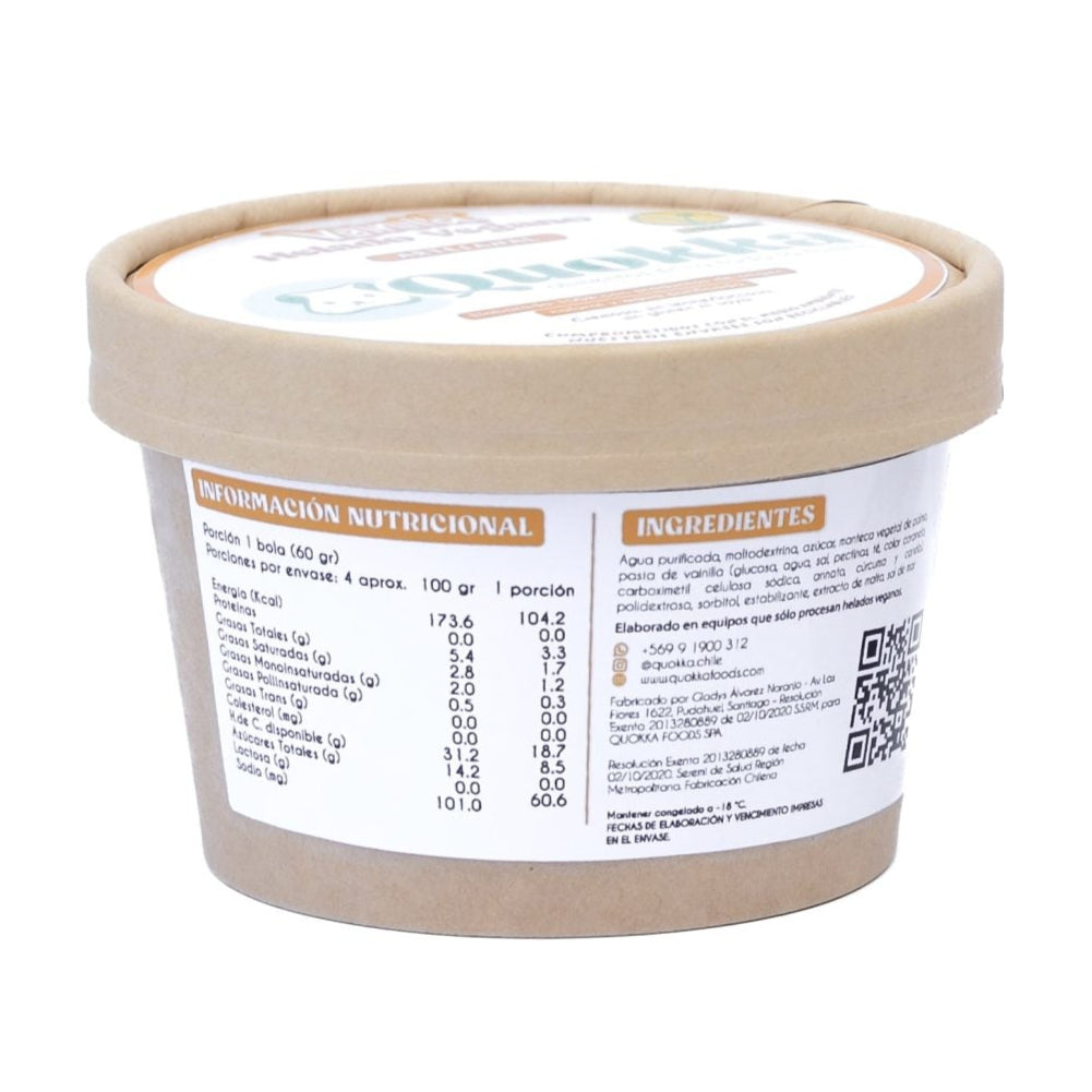 Helado Artesanal sabor Vainilla 240ml.