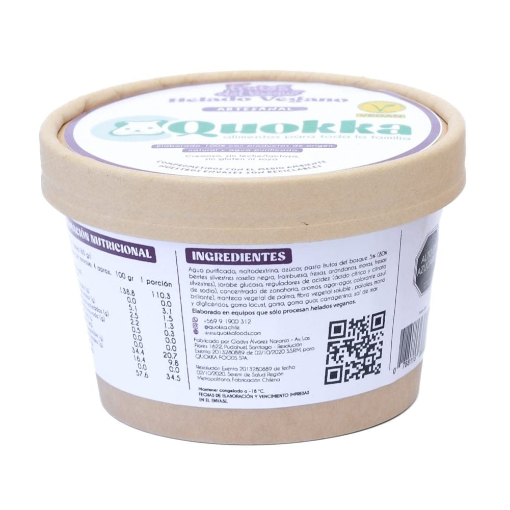 Helado Artesanal sabor Frutos del Bosque 240ml.