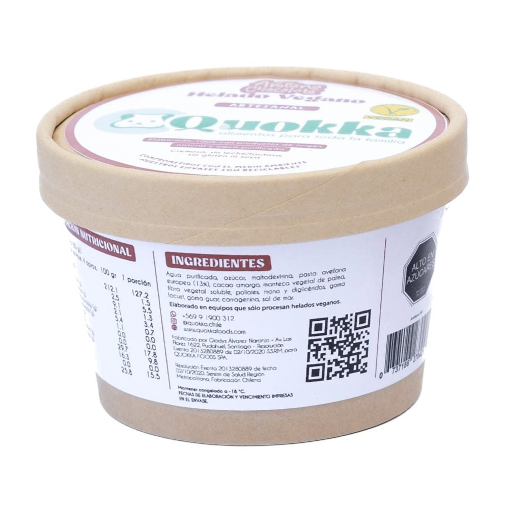 Helado Artesanal sabor Avellana-Chocolate 240ml.