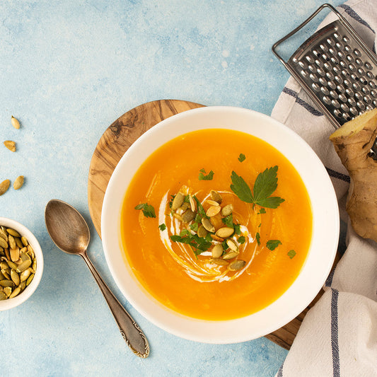 🥣 Sopa vegana + yogur de coco = Amor de invierno