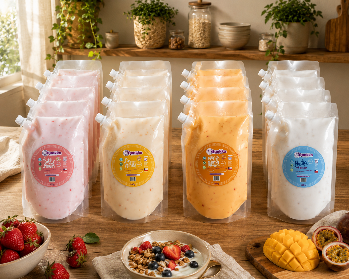 Yogurt Vegano Mix Sabores y Coco Neutro DoyPack 16x 500gr