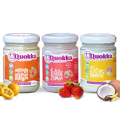 Yogurt Vegano de Coco Pack 3 x 150gr. Mix Sabores