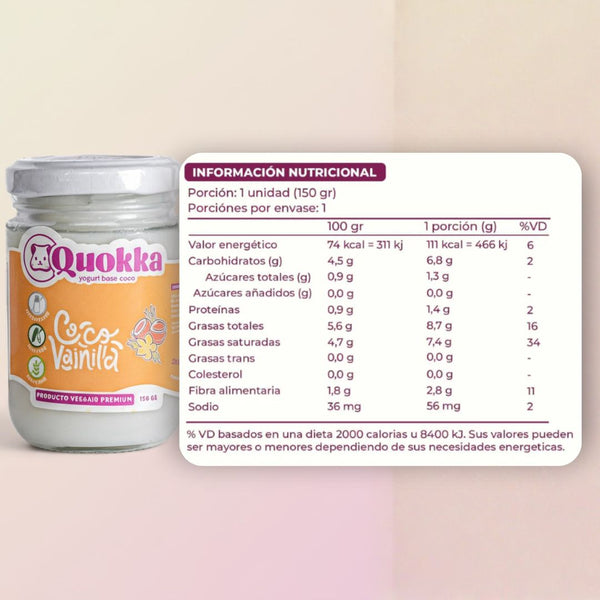 Yogurt Vegano de Coco Pack 3 x 150gr. Coco Vainilla