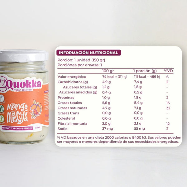 Yogurt Vegano de Mango Maracuya (450g)