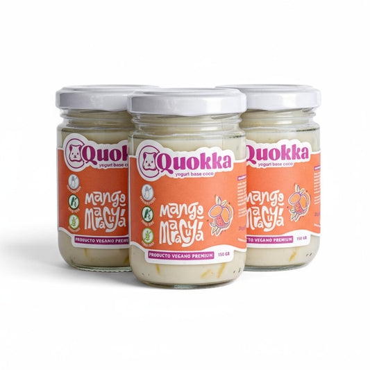 Yogurt Vegano de Coco Pack 3 x 150gr. Mango Maracuya